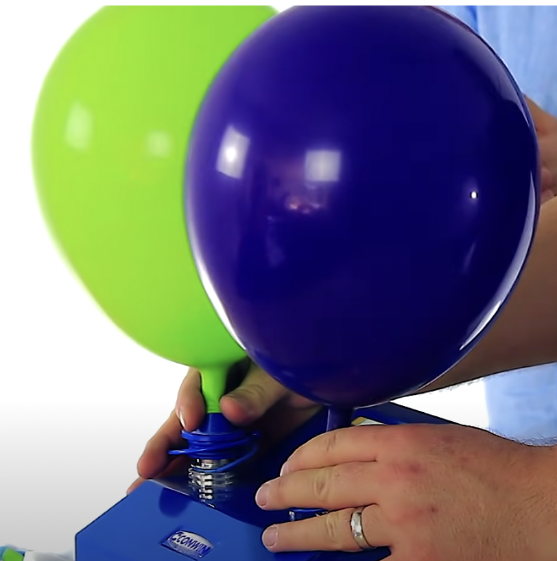 inflate two balloons on double pump