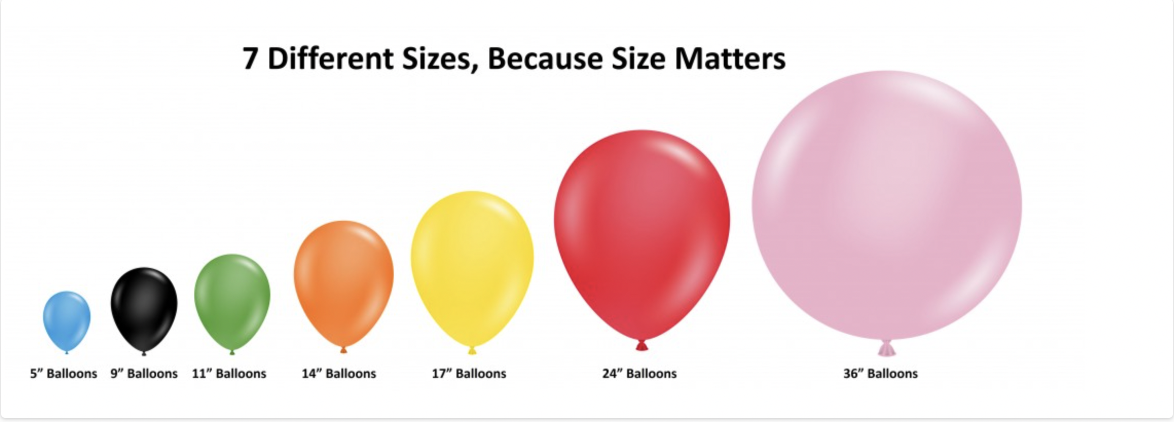 tuftex balloon size variations