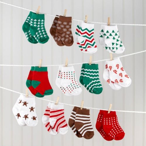 Christmas themed baby socks