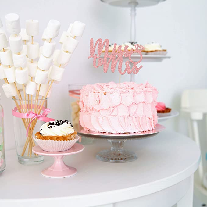 pink bachelorette cake topper