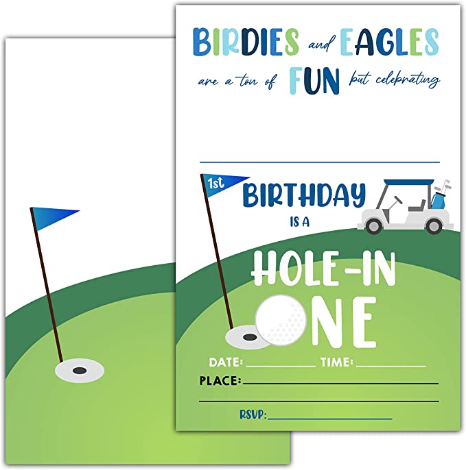"Hole in One" invitations