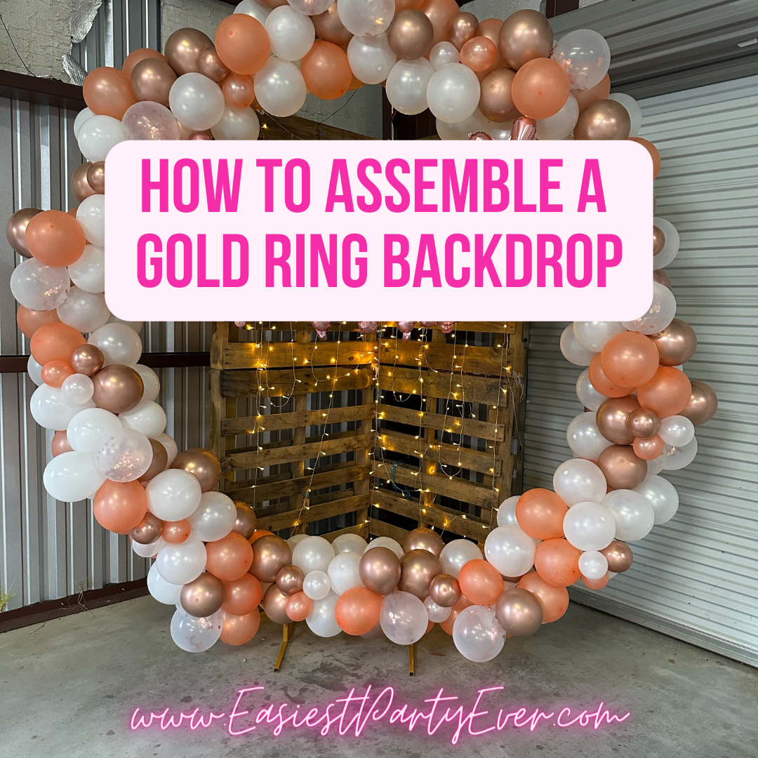 how to assemble a gold ring backdrop
