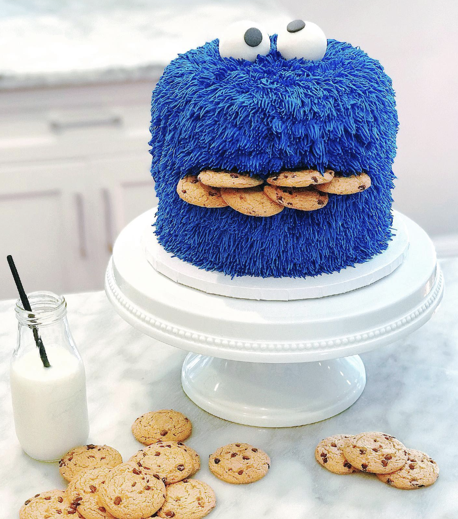 cookie monster birthday cake